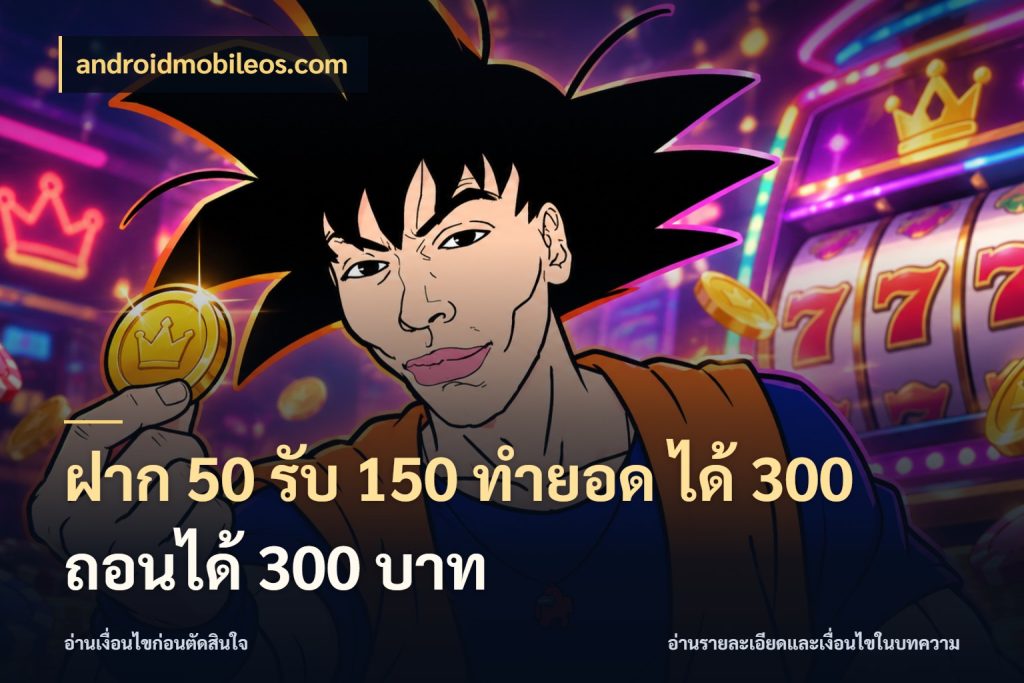 ฝาก 50 รับ 150 ทํายอด ได้ 300 ถอนได้ 300 บาท สนุกกับตัวเลือกโปรในสไตล์ของคุณ สไตล์ androidmobileos.com