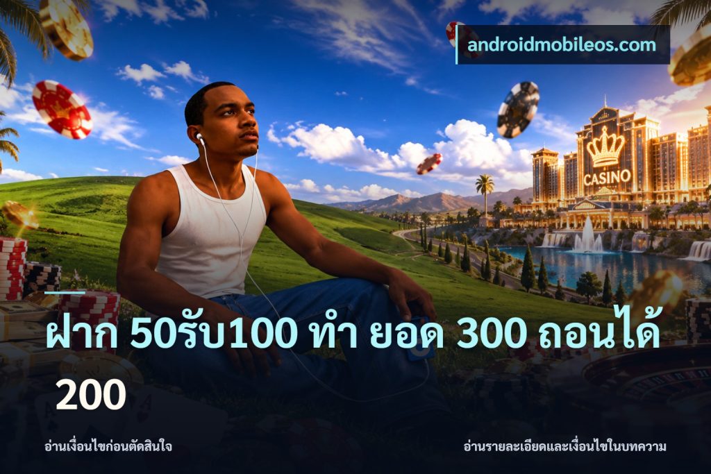ฝาก 50รับ100 ทํา ยอด 300 ถอนได้ 200