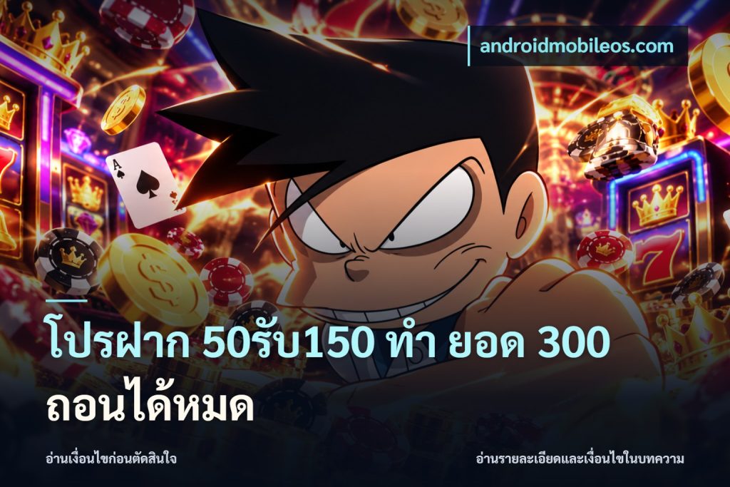 โปรฝาก 50รับ150 ทํา ยอด 300 ถอนได้หมด