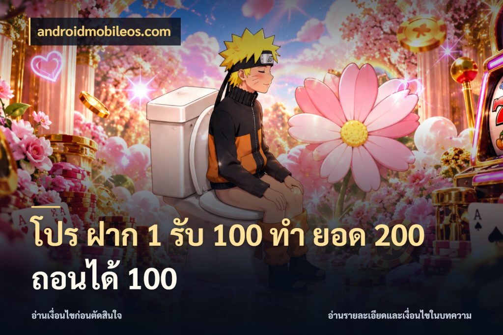 โปร ฝาก 1 รับ 100 ทํา ยอด 200 ถอนได้ 100 จุดเด่นของเครดิตที่คนชอบเกมอยากรู้ กับ androidmobileos.com