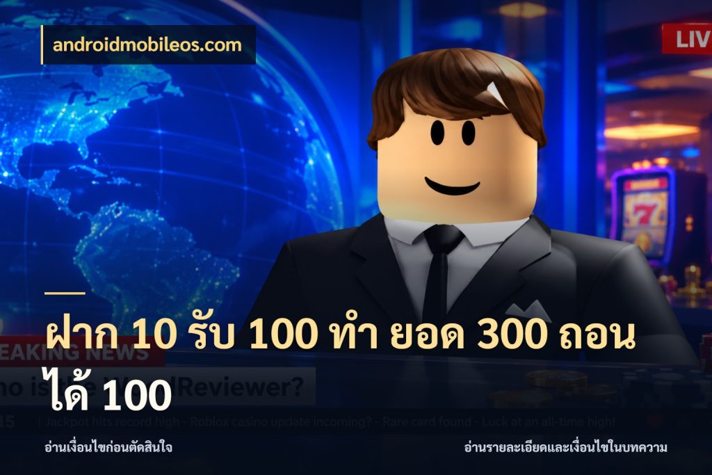 ฝาก 10 รับ 100 ทํา ยอด 300 ถอนได้ 100 จับคู่โบนัสกับสไตล์เกมที่ชอบ สไตล์ androidmobileos.com