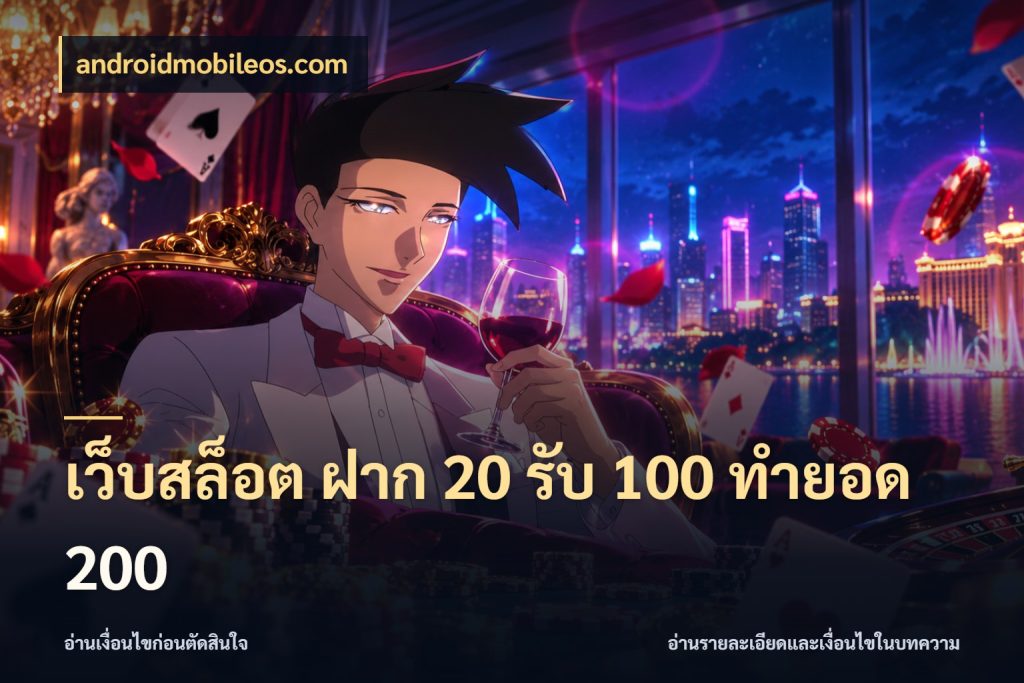 เว็บสล็อต ฝาก 20 รับ 100 ทำยอด 200 โปรยอดรับที่สายเกมสนใจ ในมุม androidmobileos.com
