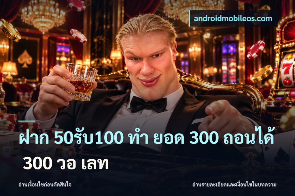 ฝาก 50รับ100 ทํา ยอด 300 ถอนได้ 300 วอ เลท