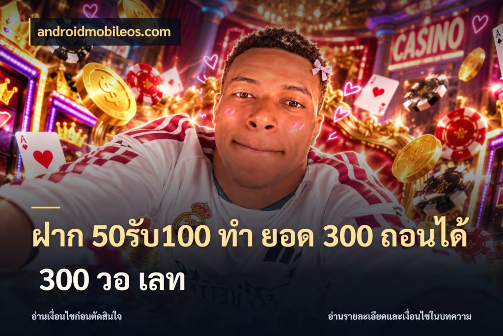 ฝาก 50รับ100 ทํา ยอด 300 ถอนได้ 300 วอ เลท androidmobileos.com ยอดฝากและยอดรับในมุมของคนชอบลุ้น