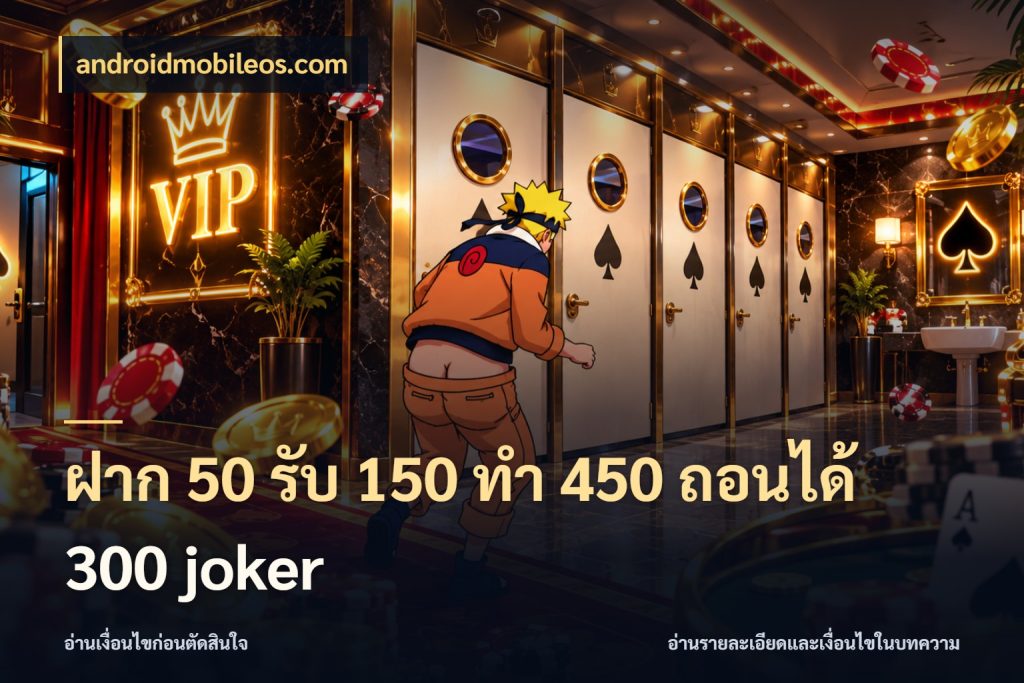 ฝาก 50 รับ 150 ทํา 450 ถอนได้ 300 joker รูปแบบโบนัสกับสิทธิ์ของสายเกม สไตล์ androidmobileos.com