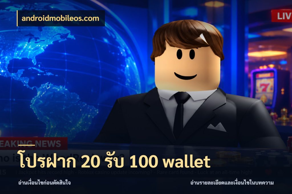 โปรฝาก 20 รับ 100 wallet สีสันของโปรฝากและยอดรับ สไตล์ androidmobileos.com