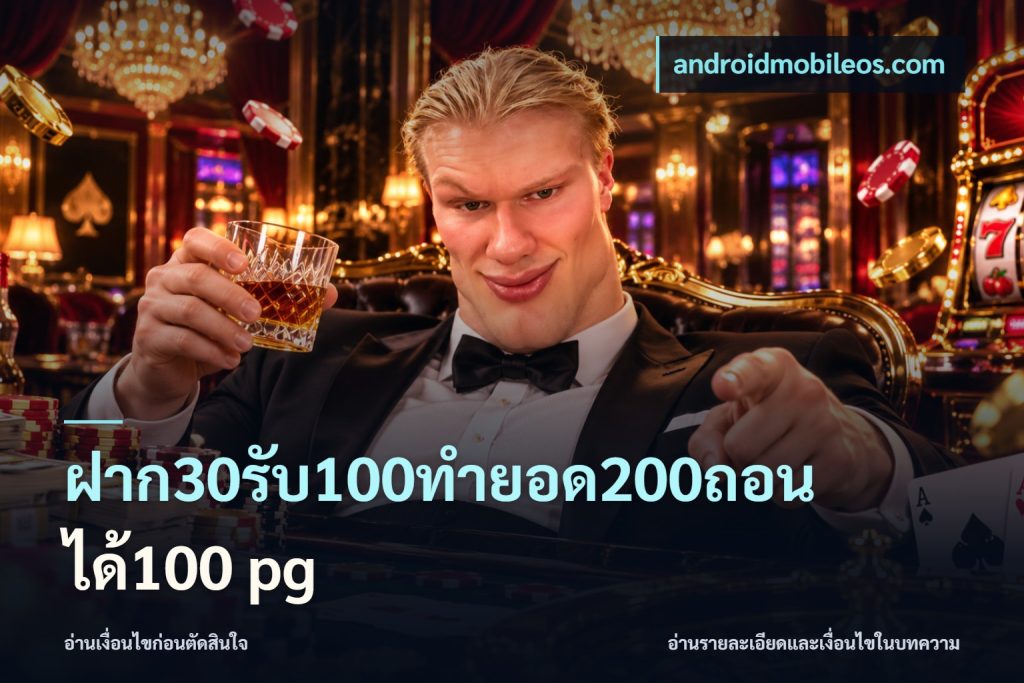 ฝาก30รับ100ทํายอด200ถอนได้100 pg