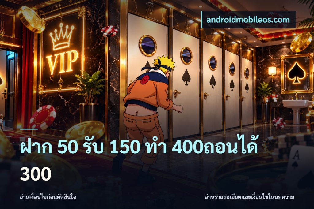 ฝาก 50 รับ 150 ทํา 400ถอนได้ 300