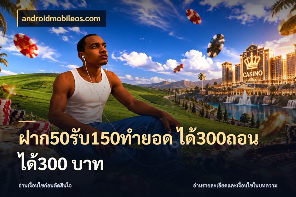 ฝาก50รับ150ทํายอด ได้300ถอนได้300 บาท เครดิตกับรูปแบบโปรที่ตรงใจ กับ androidmobileos.com