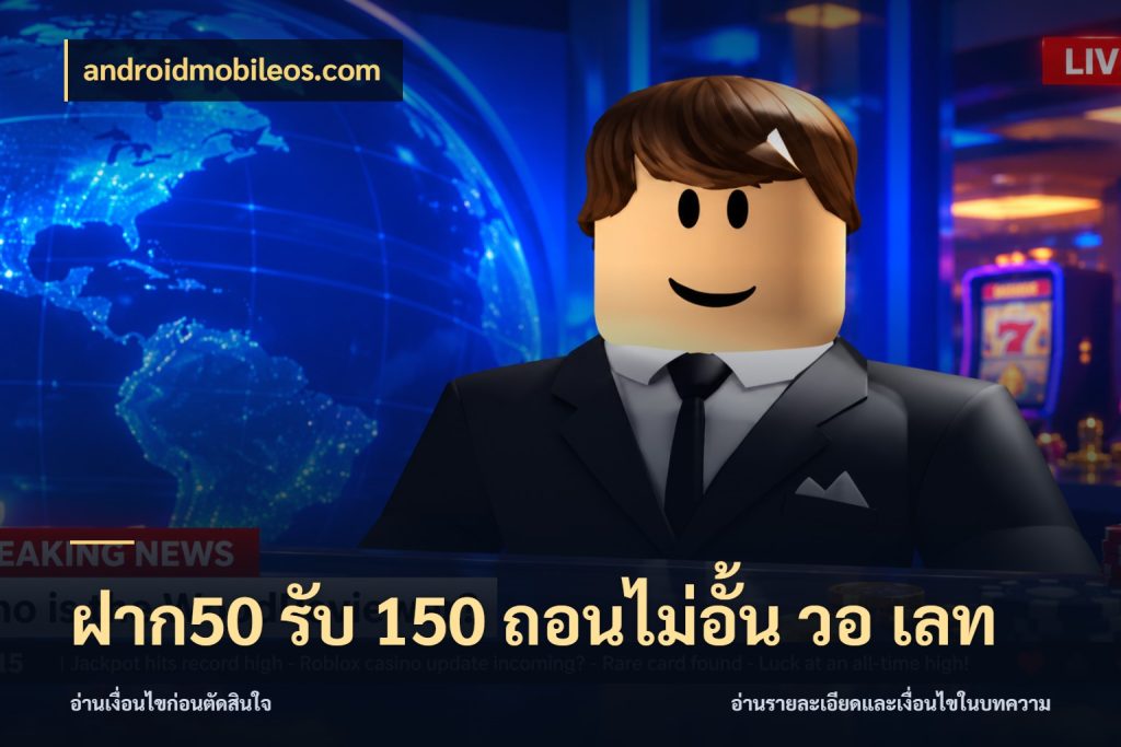 ฝาก50 รับ 150 ถอนไม่อั้น วอ เลท เปิดมุมโปรให้เข้ากับเกมแนวโปรด ในมุม androidmobileos.com
