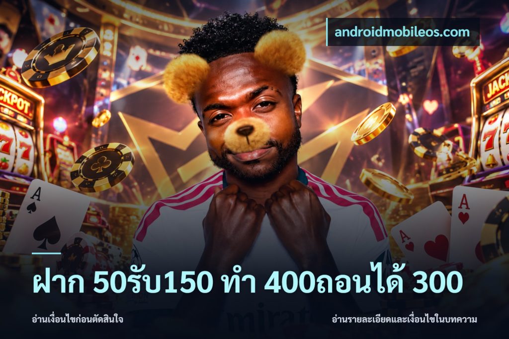 ฝาก 50รับ150 ทํา 400ถอนได้ 300