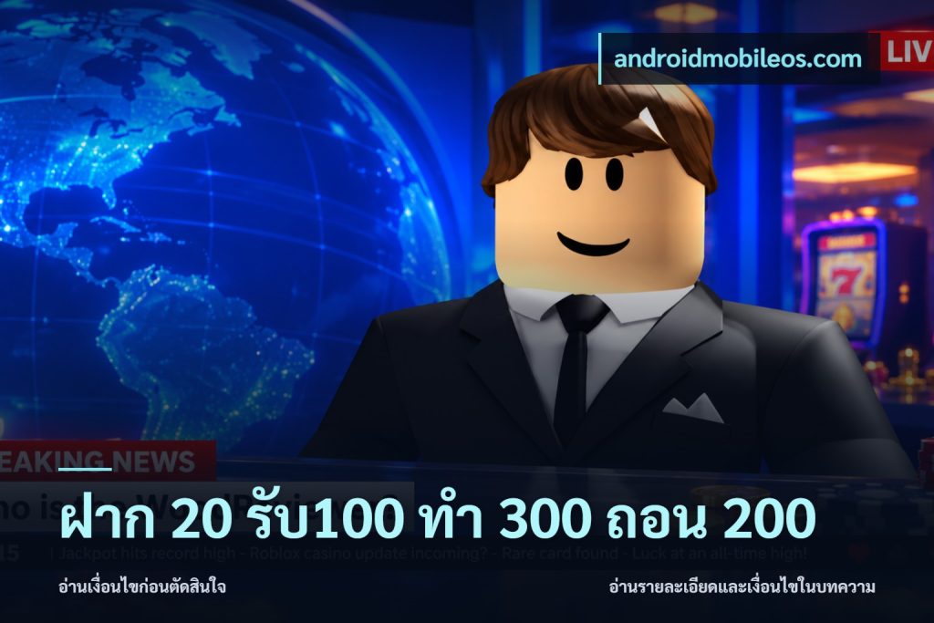 ฝาก 20 รับ100 ทํา 300 ถอน 200