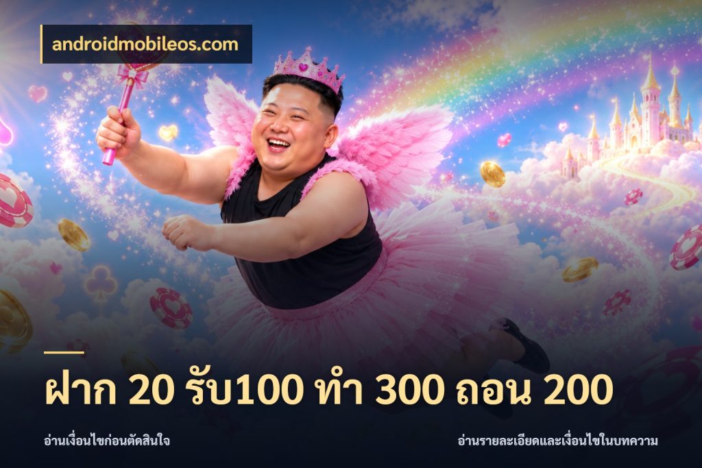 ฝาก 20 รับ100 ทํา 300 ถอน 200 จุดเด่นของเครดิตที่คนชอบเกมอยากรู้ กับ androidmobileos.com