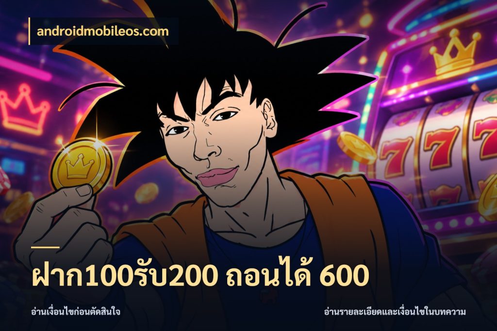 ฝาก100รับ200 ถอนได้ 600 เปิดมุมโปรให้เข้ากับเกมแนวโปรด สไตล์ androidmobileos.com