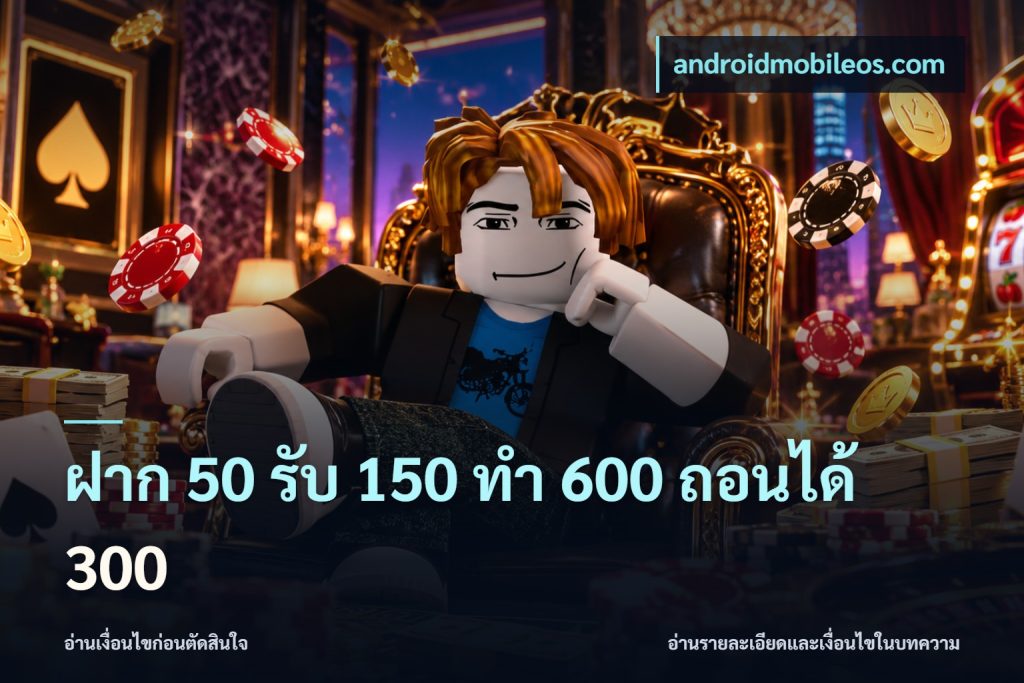 ฝาก 50 รับ 150 ทํา 600 ถอนได้ 300
