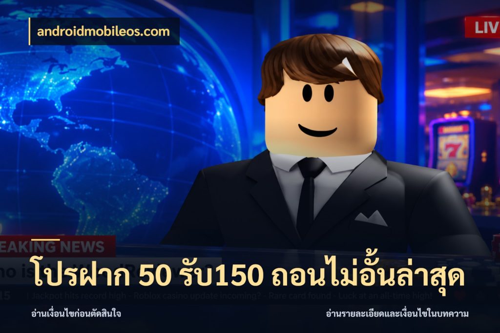 โปรฝาก 50 รับ150 ถอนไม่อั้นล่าสุด androidmobileos.com ยอดฝากและยอดรับในมุมของคนชอบลุ้น