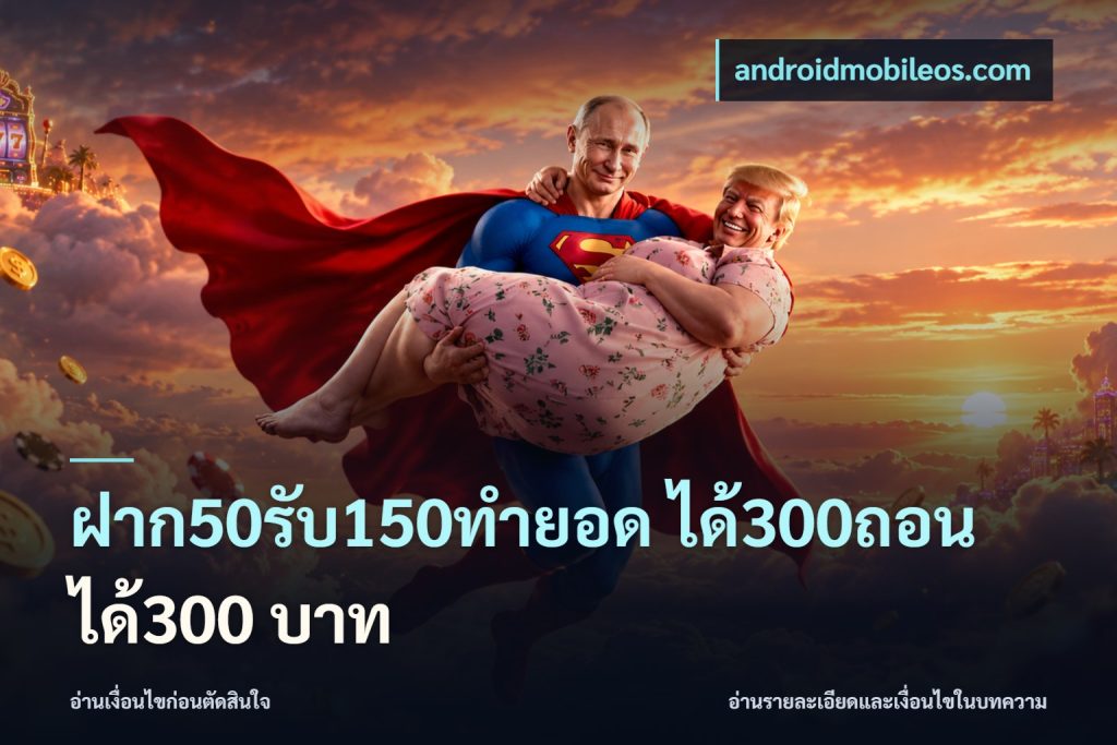 ฝาก50รับ150ทำยอด ได้300ถอนได้300 บาท