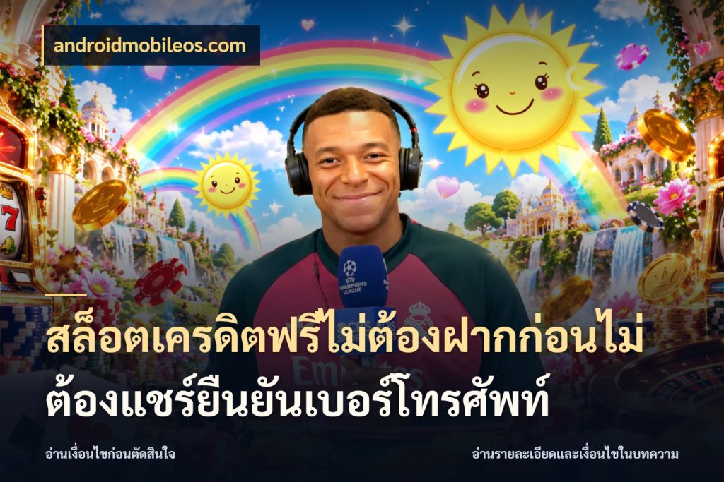 สล็อตเครดิตฟรีไม่ต้องฝากก่อนไม่ต้องแชร์ยืนยันเบอร์โทรศัพท์ androidmobileos.com สีสันของเครดิตฟรีและเกมแนวที่ชอบ