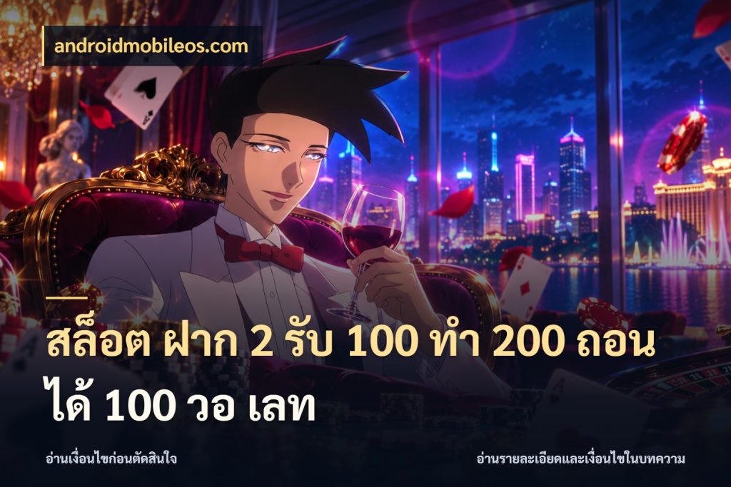 สล็อต ฝาก 2 รับ 100 ทํา 200 ถอนได้ 100 วอ เลท เปิดมุมโปรให้เข้ากับเกมแนวโปรด ในมุม androidmobileos.com
