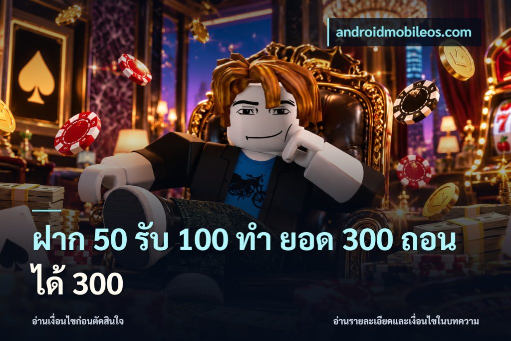 ฝาก 50 รับ 100 ทํา ยอด 300 ถอนได้ 300
