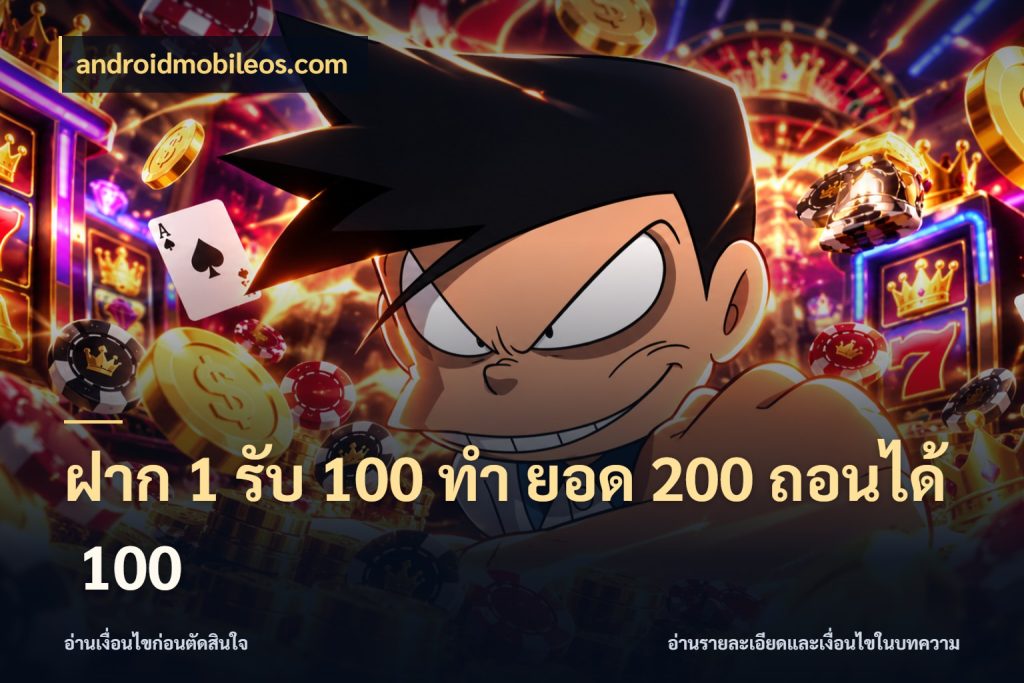 ฝาก 1 รับ 100 ทํา ยอด 200 ถอนได้ 100 androidmobileos.com รูปแบบโบนัสกับสิทธิ์ของสายเกม