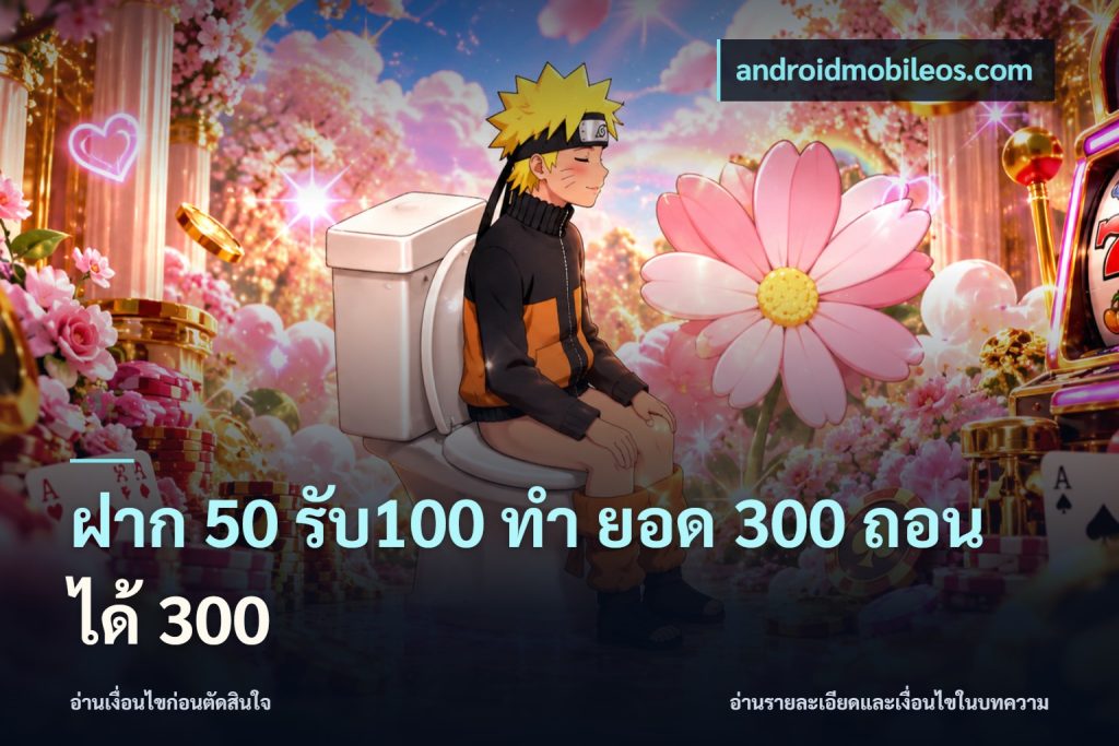 ฝาก 50 รับ100 ทํา ยอด 300 ถอนได้ 300