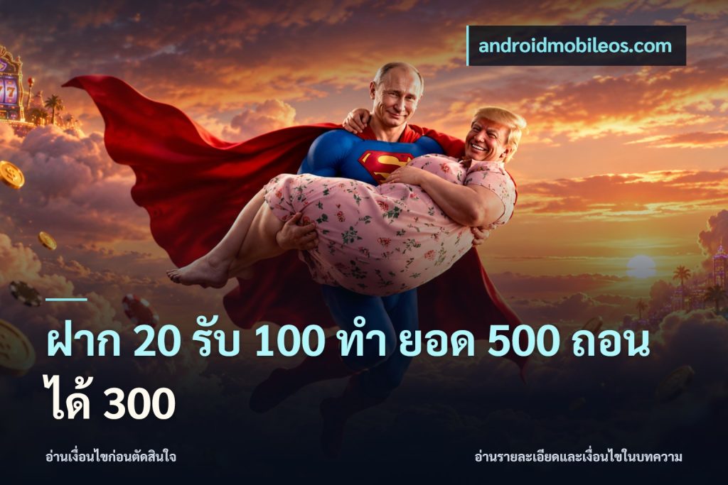 ฝาก 20 รับ 100 ทํา ยอด 500 ถอนได้ 300