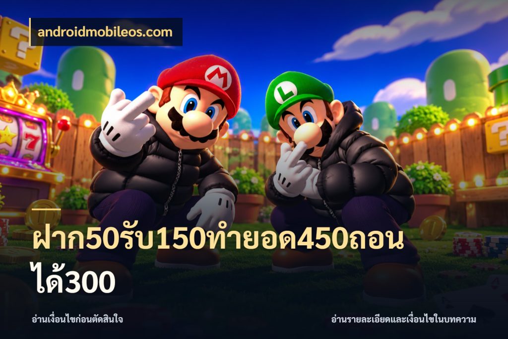 ฝาก50รับ150ทำยอด450ถอนได้300 androidmobileos.com จับประเด็นยอดรับก่อนเลือกความสนุก