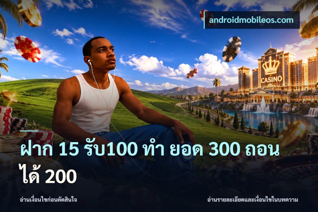 ฝาก 15 รับ100 ทํา ยอด 300 ถอนได้ 200
