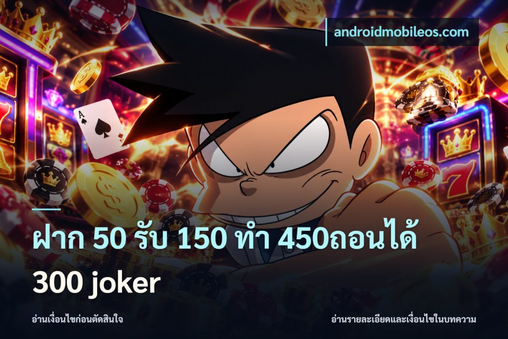 ฝาก 50 รับ 150 ทํา 450ถอนได้ 300 joker
