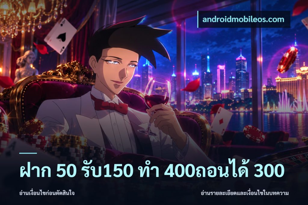 ฝาก 50 รับ150 ทํา 400ถอนได้ 300
