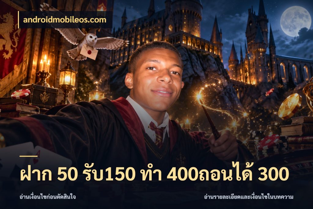 ฝาก 50 รับ150 ทํา 400ถอนได้ 300 จุดเด่นของเครดิตที่คนชอบเกมอยากรู้ ในมุม androidmobileos.com